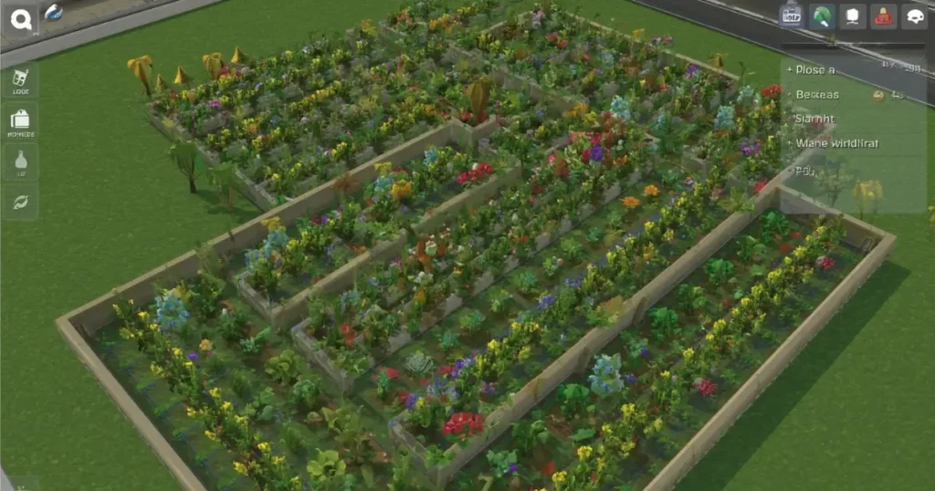 Early Grow a Garden 2 garden plot with carrots and strawberries growing